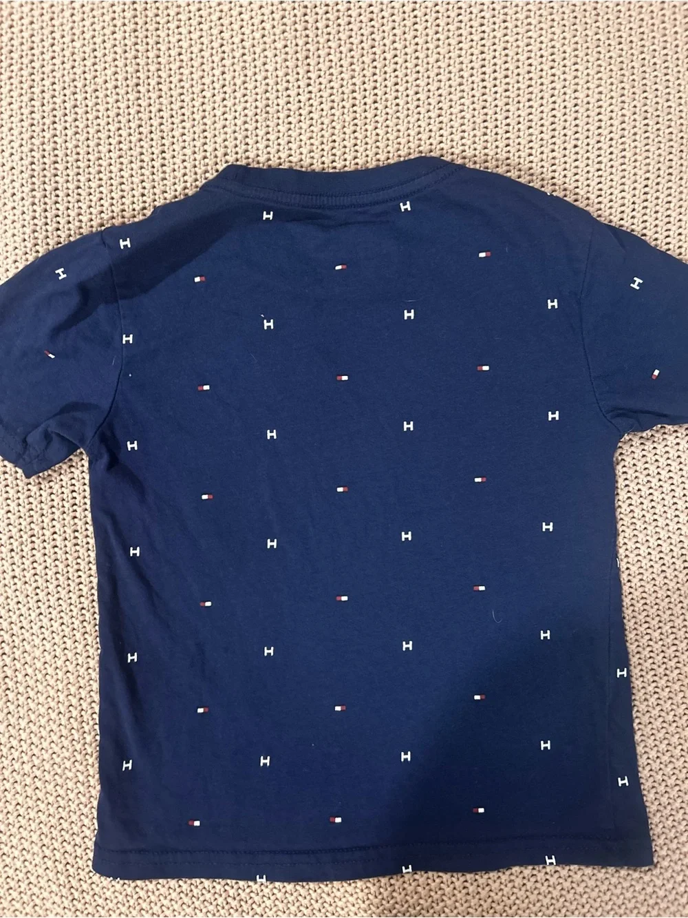 Tommy Hilfiger Boys Navy Logo Print T-Shirt Size 4